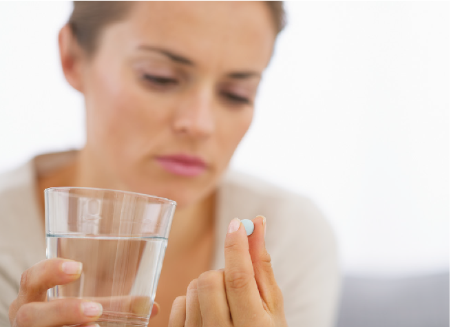 a patient taking a prescription